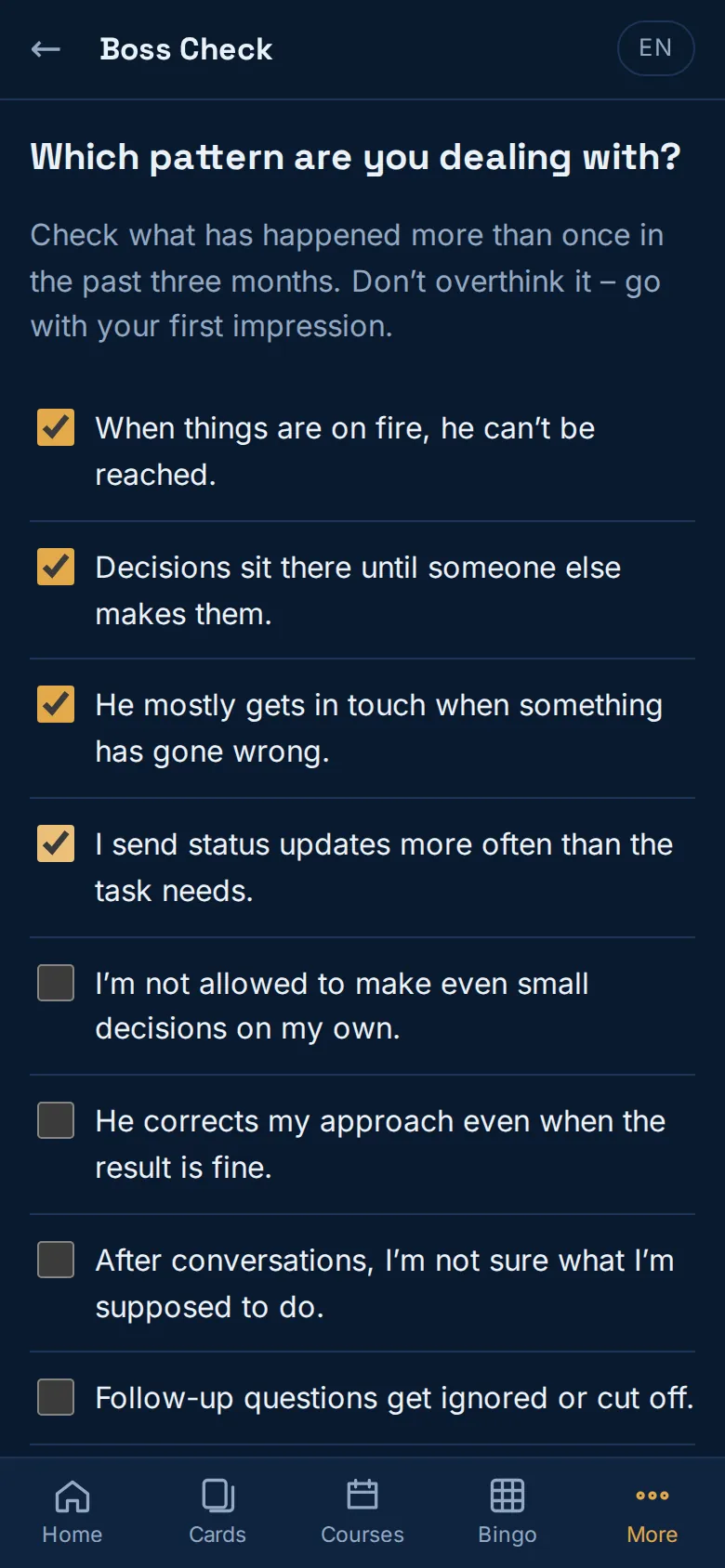 Self-tests