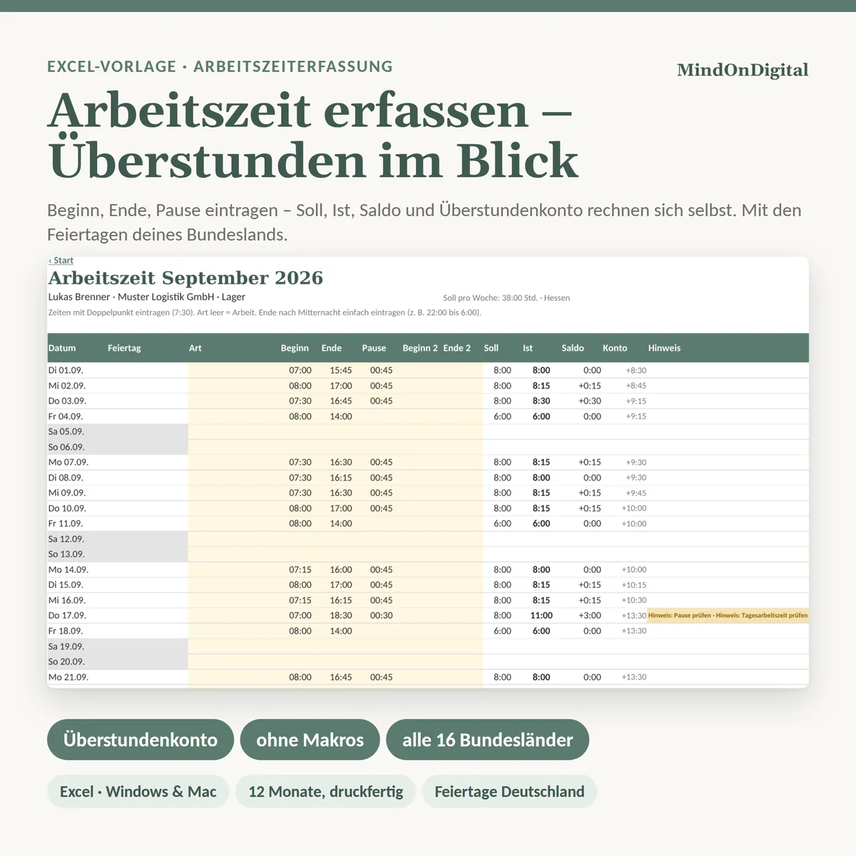 Arbeitszeiterfassung