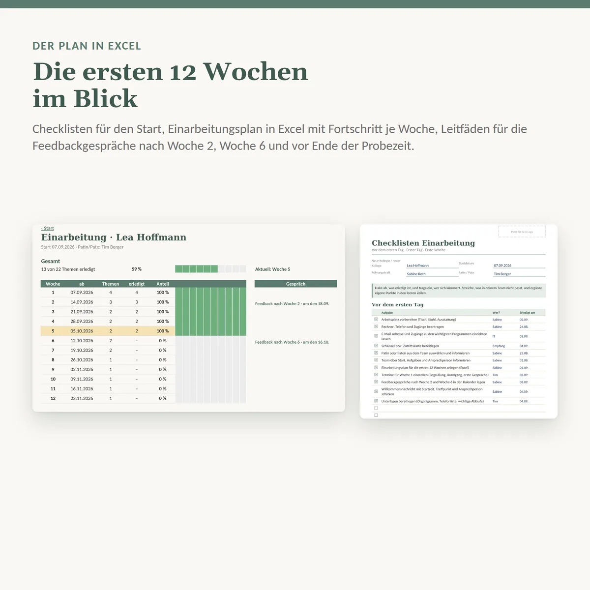 12-Wochen-Plan in Excel