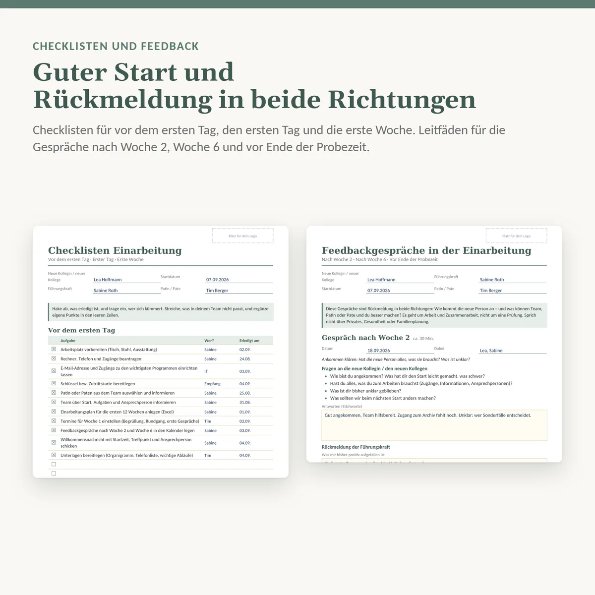 Leitfäden für Feedbackgespräche