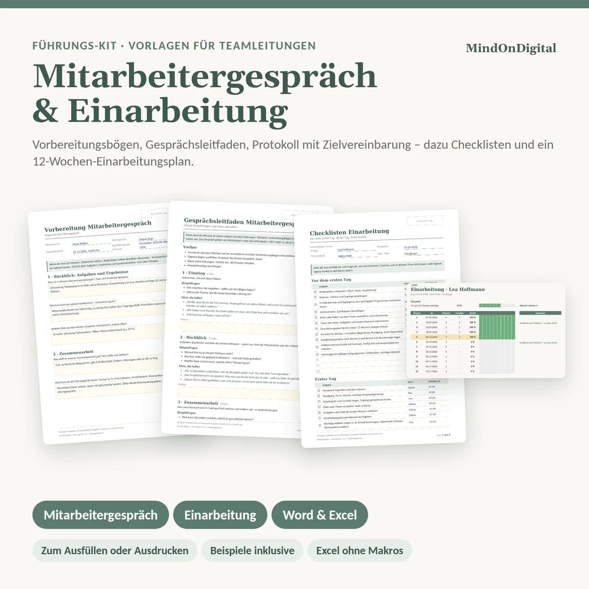 Führungs-Kit: Mitarbeitergespräch & Einarbeitung