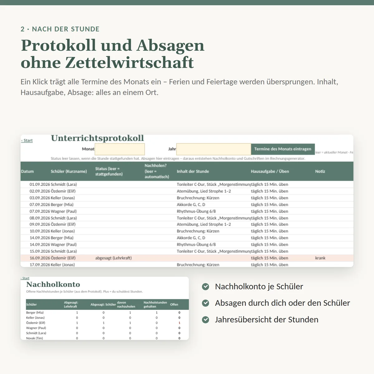 Unterrichtsprotokoll