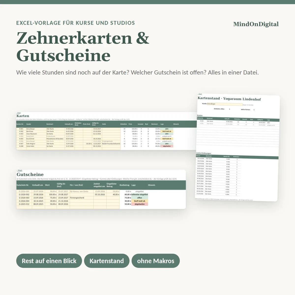 Zehnerkarten & Gutscheine