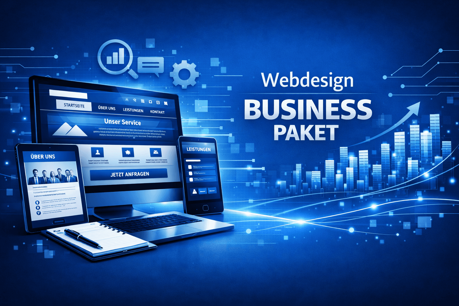 Webdesign Business Paket – professionelle Website für Unternehmen & Dienstleister, erstellt von MindOnDigital.