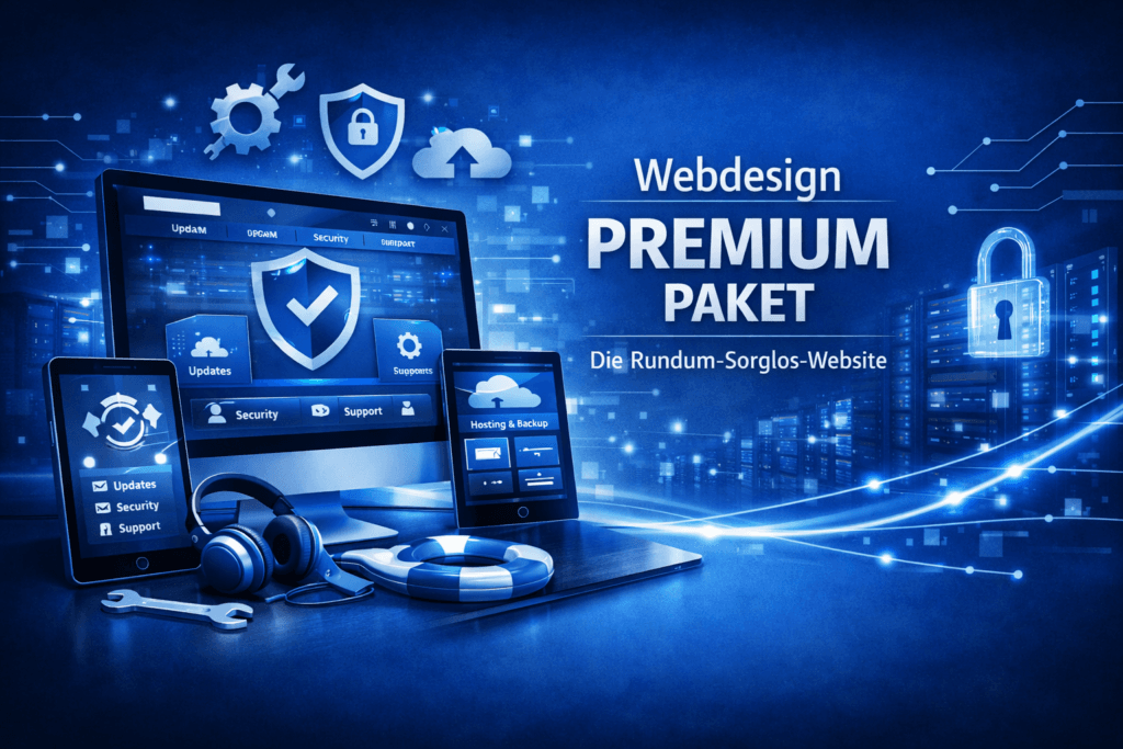Webdesign Premium Paket – Rundum‑Sorglos‑Website mit Betreuung, Updates und Sicherheit, erstellt von MindOnDigital.